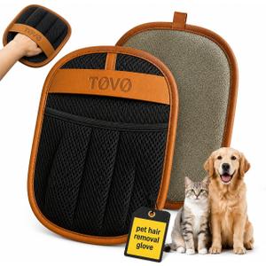 Pet Hair Removal Glove for Dogs & Cats, 2 Pack Reusable Electrostatic Pet Hair Remover Gloves, Five-Finger Magic Brush Fur & Lint Remover for Furniture, Couch, Carpet, Clothing, Car Seats & Laundry