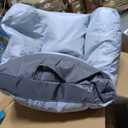 Big Joe Dorm Bean Bag Chair with Drink Holder and Pocket, Two Tone Gray Smartmax, Durable Polyester Nylon Blend, 3 feet