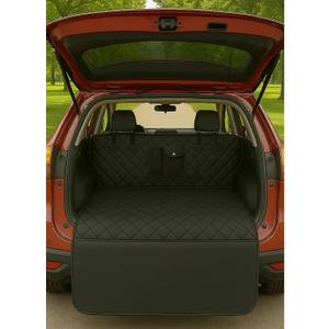 fidozen Universal Cargo Liner for SUV Waterproof Dog Trunk Mat, Non-Slip Back Seat Protector, Car Bed Cover, Pet Barrier, Rear Liner Accessories for Trucks & Sedans, Universal Fit Trunk Cover