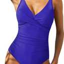 Hilor womens Monokini (Blue, L)