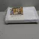 8 Pack, 16" x 11" Large White Serving Trays Set - Reusable Plastic Serving Platters for Cookie, Appetizer, Charcuterie, Snack, Dessert, Party Food Display - Stackable Kitchen CounterTop Tray, BPA Free