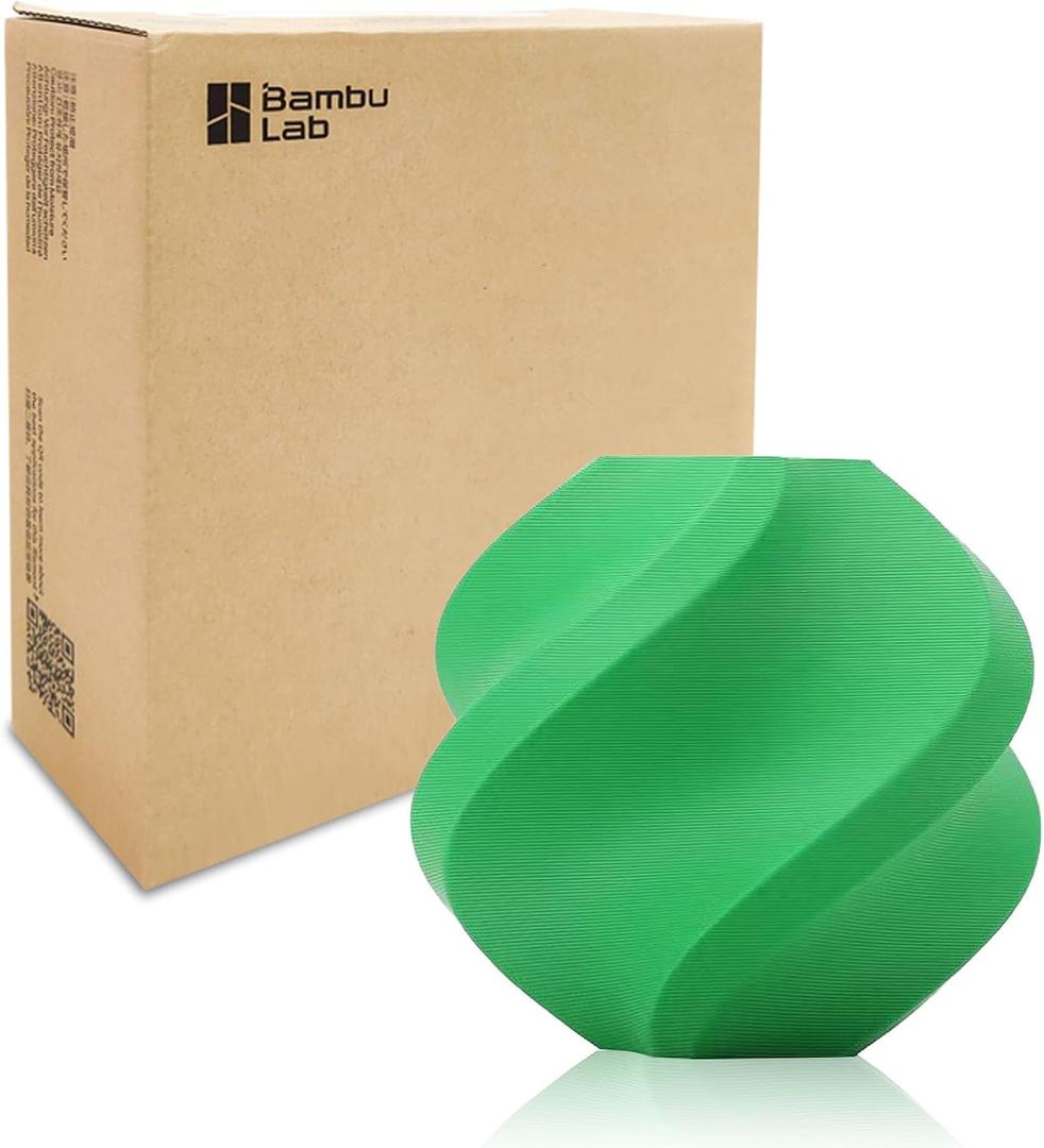 Bamboo Original PLA Lite Refill Filament 1.75mm Easy Printing, Eco Friendly with RFID for Bambu Lab X1, X1C, P1S, P1P,A1, A1 MINI AMS 1KG (2.2lbs) Exclude Spool +/- 0.03mm (Green 16501)