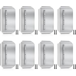 8 Pcs Trowel Blades Stainless Steel Combination Blade for Concrete Masonry Refinishing (8X 14)