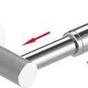 BESy Adjustable 15 to 26 Inch Single Bath Towel Bar Rack for Bathroom Accessories SUS304 Stainless Steel Towel Holder, Wall Mount with Screws Hand Towel Bar Rod Hotel Style, Polished Chrome