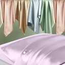 Silk Pillowcase 2 Pack, Mulberry Silk Pillow Cases Queen Size Set of 2, Anti Acne Silk Pillowcase for Hair and Skin, Natural Silk Satin Pillowcases Gifts for Women Men 2 Pack with Zipper, Lavender