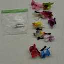 set of 10 flower style clips, for hair or decorating