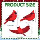 12 Pcs 10" Cardinal Stake Christmas Ornament for Yard Christmas Tree Decoration Red Birds Sign Xmas Picks Tree Topper Decorations for Xmas Garden Home Indoor Outdoor Decor