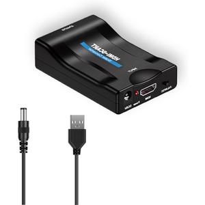 HDMI to SCART Converter Adapter with MHL Support - NTSC/PAL Output for CRT TVs, VHS Video recorders, DVD Recorders -MHL Phone to TV Converter -Coaxial to HDMI Signal Converter Box for Old TV