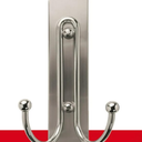 Command Large Brushed Nickel Double Hook, 1 Hook and 1 Command Strip, Damage-Free Hanging Wall Hooks with Adhesive Strips, No Tools Coat Hooks for Hanging Home Decor, Holds up to 4 lb and KingChain Security Snaps 5 pcs  3 1/8" 79.4 mm