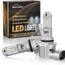 9006 Led Bulbs, 30000LM 1000% Brightness, Cool White 6500K, 1:1 Mini Size, Plug and Play, Canbus Ready, Hi and Low Beam, HB4 9006 led fog lights, Pack of 2