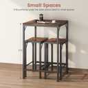 Homeiju Bar Table and Chairs Set, Square Bar Table with 2 Stools, Space-Saving Dining Pub Set for 2, Perfect for Kitchen, Breakfast Nook, Living Room & Small Spaces, 23.6 x 23.6 x 37.8 inches