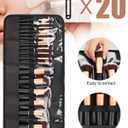 OCHEAL Makeup Brush Holder,Makeup Brush Organizer,Travel Makeup Brushes Bag Cosmetic Bags Pouch for Women Cosmetic Brushes Makeup Artist -Brushes Not included