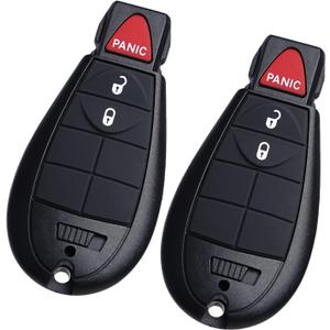 MechanMagic Key Fob Fobik Replacement Compatible for Dodge Ram 1500 2013-2021 2500 3500 4500 5500 HD 2013-2018 Pickup Truck Keyless Entry Remote Control GQ4-53T 56046953AE Sets of 2