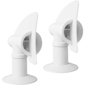 TonGass 2-Pack White RV Rotating Sewer Plumbing Vent Cover - Rotates 360 Degrees, UV-Resistant, Easy Install, Includes Mounting Hardware, White