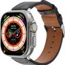 Leather Band 44mm 42mm 40mm 38mm Compatible with Apple Watch Men Women,Design for Replacement Band Compatible with Watch Series 6/5/4/3/2/1, iWatch SE