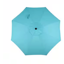HDO Market 9ft Round 8-Rib Steel Patio Umbrella in Aqua