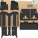 3W Floor Mats & Seatback Mats & Cargo Liner for Kia Carnival Hybrid 2025 2026（Only Fit 8 Seats）,Custom Fit All Weather TPE Full Set Floor Liner Trunk Mat with Backrest Mats Accessoires, Black