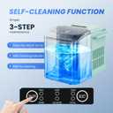 NEWBULIG Ice Makers Countertop with Handle, Portable Ice Machine, 9 Bullet Ice Cubes in 6 Mins, 26lbs in 24Hrs, Auto-Cleaning, with Basket and Scoop, for Home, Kitchen, RV, Camping,Green