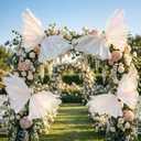 3 Pcs Butterfly Decorations Mariposas Grandes para Decoracion, 3D Hanging Big Butterflies Decor 19 Inch for Baby Shower Women Birthday Decorations Flowers Garden Wall Wedding Decor(White,Purple,Pink)