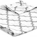 YnM Cotton Duvet Cover for Weighted Blankets (Lattice Scroll, 48''x72'')