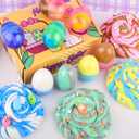 Butter Galaxy Slime Kit Easter Basket Stuffers - 8 Prefilled Easter Eggs with Butter Slime & Cute Slimes Add-ins, Soft & Non Stick Fluffy Slimes for Birthday Party Favors for Girls & Boys Egg Fillers