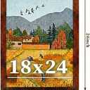 18x24 Picture Frame for Wall Display, 18x24 Brown Picture Frame with Shatter Resistant Plexiglass, Stable and Sturdy 18 x 24 Poster Frame for Wall Display, Handpicked Gift Collection, 1 Pack