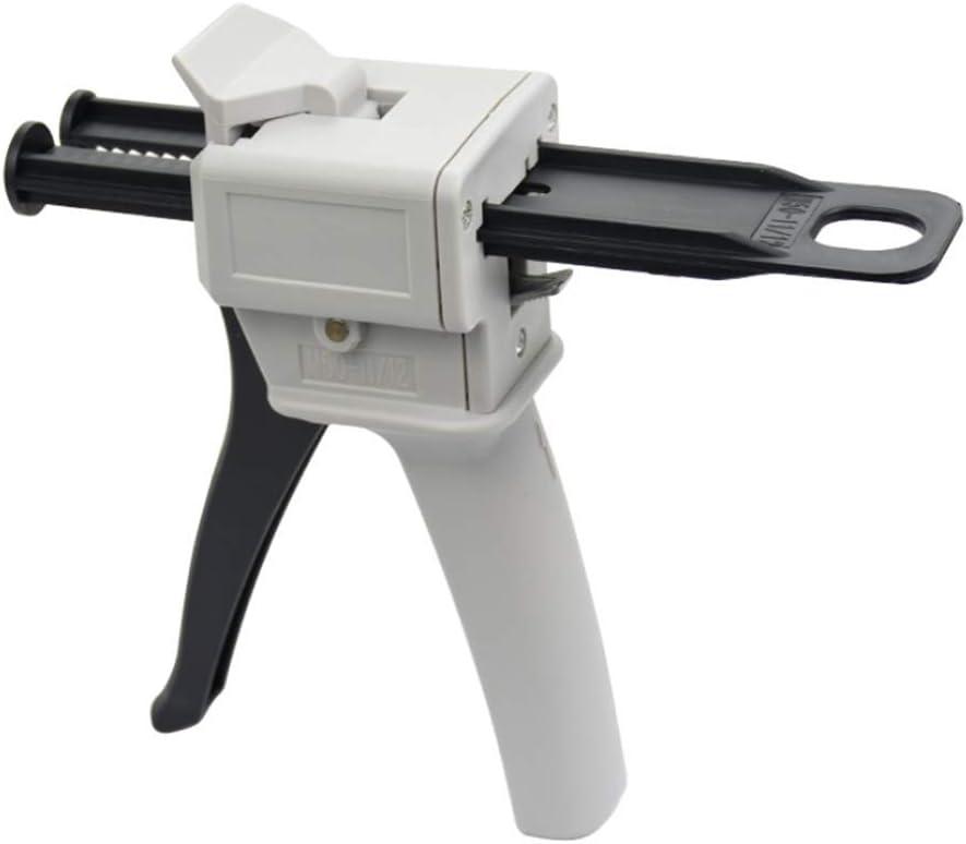 Dispenser Gun, 50ml Dispensing Gun Kit Impression Mixing Dispensing Dispenser AB Gun 1:1/1:2 (7 x 4 x 2 inches)