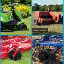 13x6.50-6" Flat Free Lawn Mower Tires, Universal Fit Solid Front Tires for Zero Turn Mowers, Adjustable Hub with 3/4" & 5/8" Bearings for Residential & Commercial Use, 2 Pack, Large Bearing Design