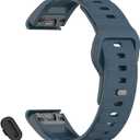 22mm Silicone Bands for Tactix 8/Fenix 8 Pro AMOLED 47mm/E/7 pro/7/6 pro/6/5 Plus/5, Quick fit Watch Strap Compatible with Garmin quatix 8/epix Pro/Approach S70 47mm/S62/S60/Descent G2/G1/G1 Solar