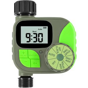 Sprinkler Timer for Garden Hose - Irrigation Timer for Outdoor Faucet, Automatic Programmable Watering Irrigation with Rain Delay/Manual Mode, Watering System Drip Irrigation for Yard Lawn Pool