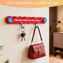 3 x Rotating 7-Hook Suction Cup Rack, No-Drill Damage-Free Hooks, Red & Blue Ball Design, Space-Saving Organizer for Bathroom, Kitchen, Entryway, Bedroom