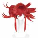 Red Wig for akuta Riyo Cosplay Long Anime Wig Synthetic Heat Resistant Costume Accessories for Festival & Party, with Wig Cap