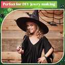 2 x Janinka 100 Pcs Princess and Witch Wooden Beads16mm Large Wooden Beads for Crafts Fairy Wand Crown Hat Broom Spacer Loose Bead with Hole for DIY Crafts Home Party Festival Decoration(Witch)