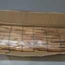 Natural Reed Fencing Rolls,4.6FT X 16.4FT Reed Screen Curtain Bamboo Fence Covering Privacy for Outdoor Backyard PatioBrown