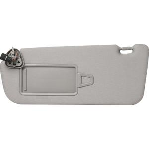 Driver Left Side Sun Visor Compatible with Hyundai Santa Fe 2006-2009 Sunshade with Light Replacement 852100W110J4 Gray (Left Driver Side)