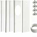 Portable AC Window Vent Kit - Complete Air Conditioner Window Kit, Adjustable PVC Window Seal Kit Panels Up to 60 Inches, for Universal Thread AC Exhaust Hose of 5.1" and 5.9" Diameter
