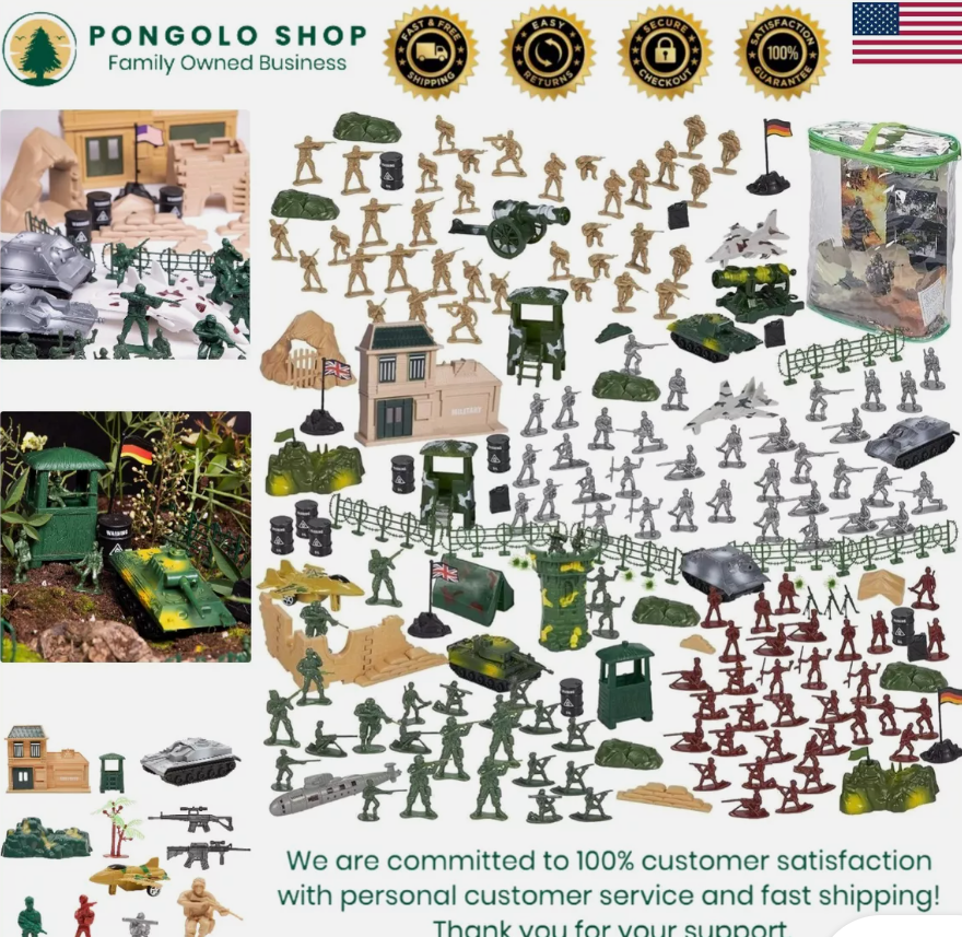 Versatile 300 Army Soldiers Toy Set - Ideal for Epic Battles & Creative Play
