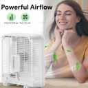 shinic 2 Packs 10" Tabletop Box Fan, 2 Speeds, Quiet Table Fans with Strong Airflow, Energy Efficient Small Box Fan, Portable Kitchen Exhaust Fans for Bedroom Bathroom Office Dorm Workshop, White, Double Units