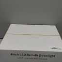 Iron Baffle 4 Inch Retrofit Recessed Lighting - 5CCT Selectable, Dimmable Can Lights, 9W, 800LM, Damp Rated, 4inch 12P Black