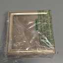 Classy Gold Plated 4x4'' Picture Frame 2 Pack,Classic Beaded Photo Frame 4x4'' Mat 3x3'',Real Glass Front and Velvet Backing,Christmas Gifts and Treasured Memories