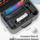 Compact All in One Carrying Case for Nintendo Switch 2 2025, Hard Shell Organizer Box for Switch 2 Accessory Compatible with Pro Controller Dock, with 18 Game Card Slots, Hard Shell Travel Bag, Grey