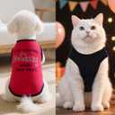 hoyuwak 8 Pieces Pet Shirts Funny Dog Printed Clothes Breathable Cool Puppy Sleeveless Vests for Summer, M