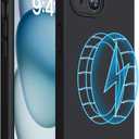 Miracase Compatible with iPhone 15 Case, [Soft Anti-Scratch Microfiber Lining], Compatible with MagSafe, Liquid Silicone Case Shockproof Drop Protection Phone Case for 15, Black Magnetic