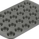 GoodCook Mini Nonstick Steel 24Cup Muffin and Cupcake Pan with 17/8-Inch BiteSize Cups, Gray