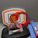 JOYIN Toddler Basketball Hoop Indoor, Adjustable Basketball Goal for Kids with 4 Balls, Game Toys for Playroom Pool Outdoor, Birthday Gift for Baby Boys Girls Age 1 2 3 4 - Air Pump Included (Blue and Orange)