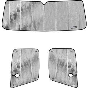 Windshield Sun Shade fits Freightliner(1997-2015), Truck Front Window Sunshade, Car Accessories for Sun Protection,Set (for feightliner models with window)