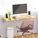 Need Wall Mounted Desk - Heavy Duty Folding Work Table Length 36" Width 20"/Small Space Hanging Desk Perfect Addition to Home/Office/Kitchen & Dining Room Teak & White AC15-9050TW-ND, L36" * W20"