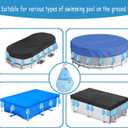 16 Pack Pool Cover Weights with Hooks, Above Ground Pool Cover Weights, Leakproof Swimming Pool Cover Hanging Bag Heavy Duty PVC Pool Water Bags, Antifreezing Winter Pool Cover Weights (Light Blue)