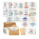 120 Pack Christian Greeting Cards Bulk with Envelopes, Religious Encouragement Scripture, 20 Inspirational Bible Verse Designs (4x6 In)