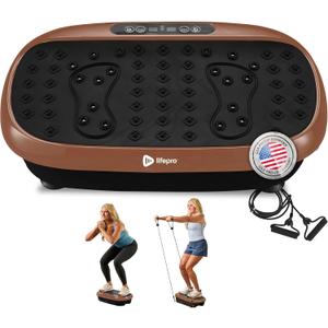 Lifepro HexaPlate Lite Vibration Plate Exercise Machine with Magnetic Acupoints - Full Body Vibration Platform for Beginners and Recovery - Lymphatic Drainage Massager for Muscle Toning and Fitness (Copper)
